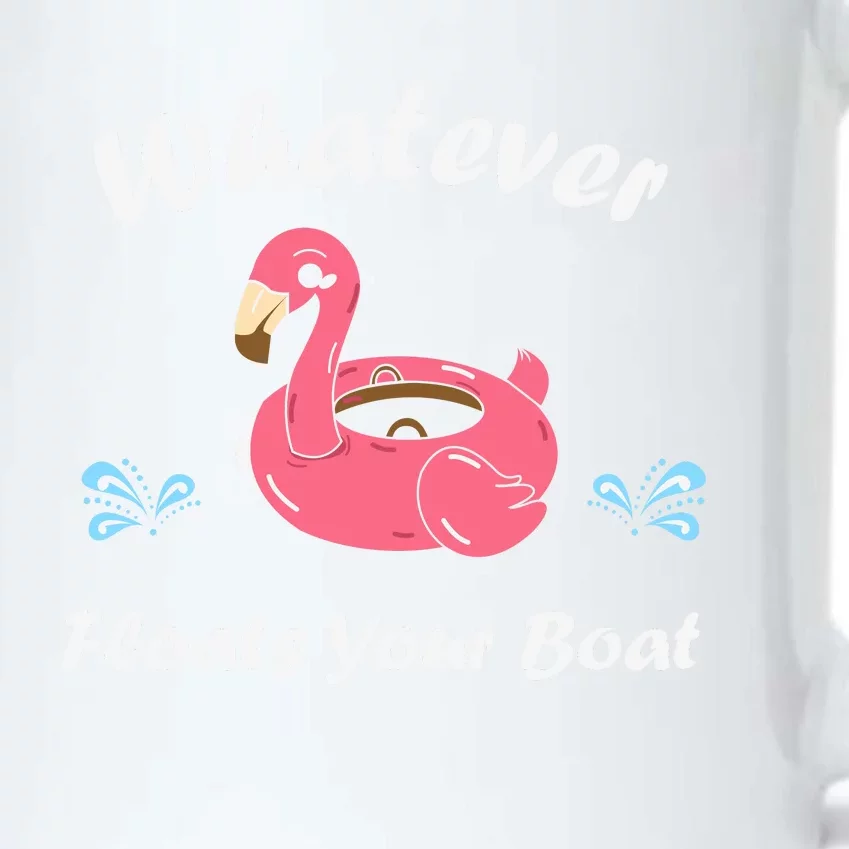 Whatever Floats Your Boat Funny Flamingo Black Color Changing Mug