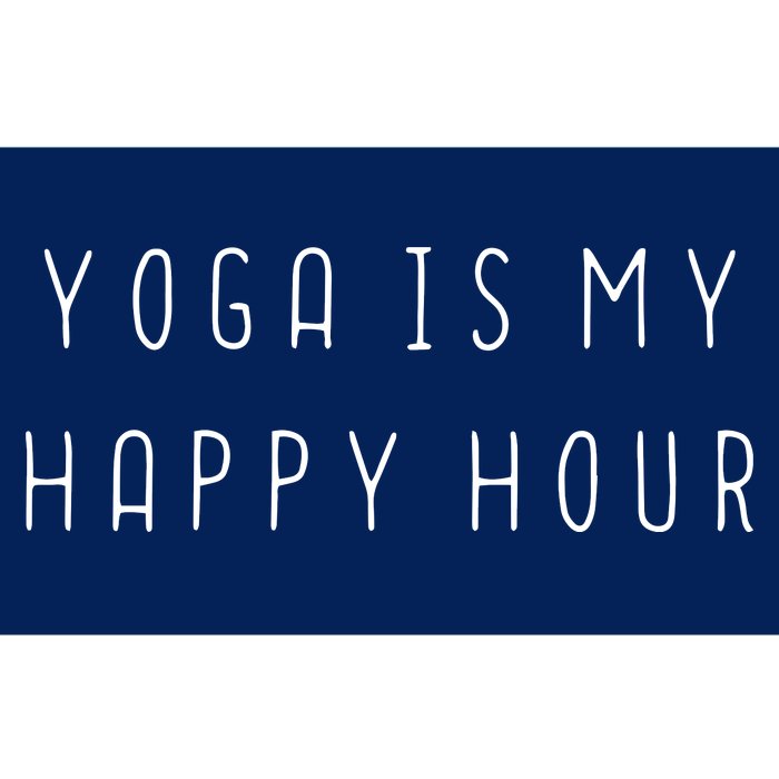 Womens Funny Yoga Lover Peace Gift Yoga Is My Happy Hour VNeck Bumper Sticker