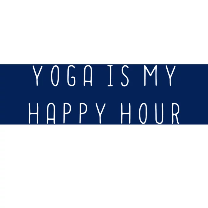 Womens Funny Yoga Lover Peace Gift Yoga Is My Happy Hour VNeck Bumper Sticker