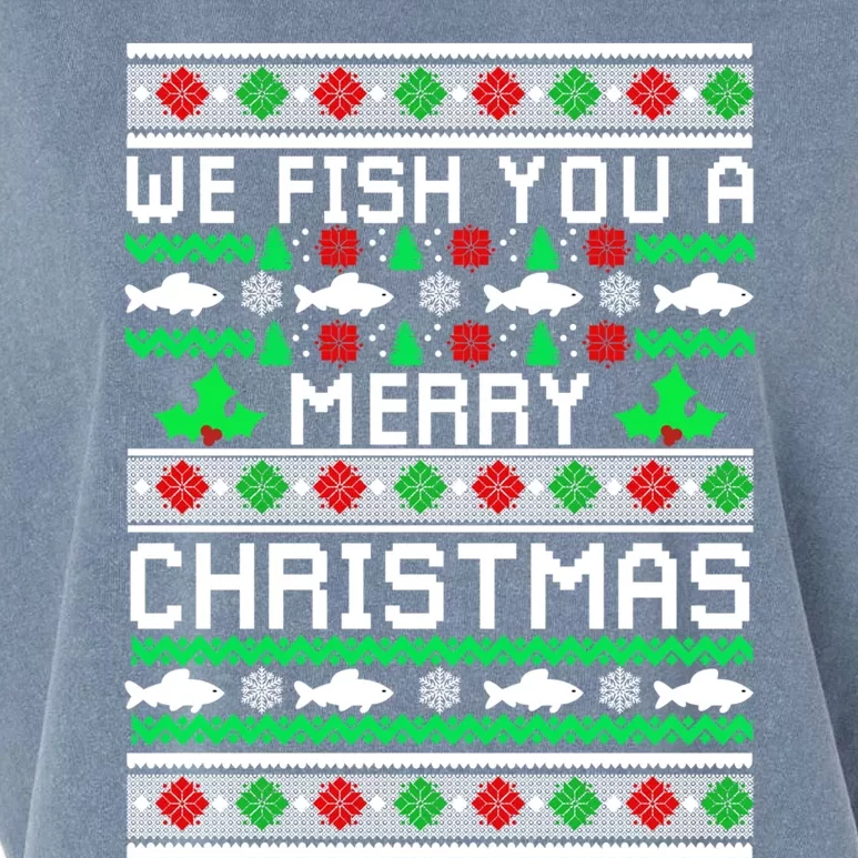 We Fish You A Merry Christmas Fishers Ugly Xmas Sweater Great Gift Garment-Dyed Women's Muscle Tee