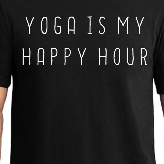 Womens Funny Yoga Lover Peace Gift Yoga Is My Happy Hour Pajama Set