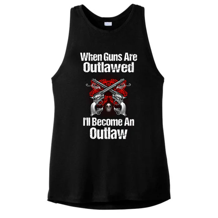 When Guns Are Outlawed Second Adt Pro Gun Gift Ladies Tri-Blend Wicking Tank