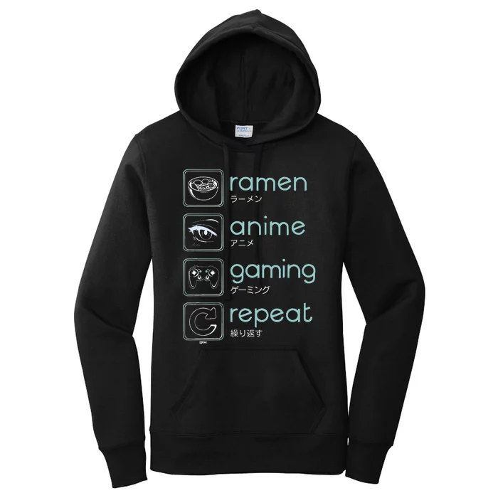 Wakeup Gaming Again Ra Anime Gaming Restart Women's Pullover Hoodie