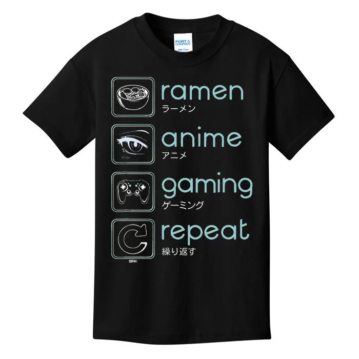 Wakeup Gaming Again Ra Anime Gaming Restart Kids T-Shirt