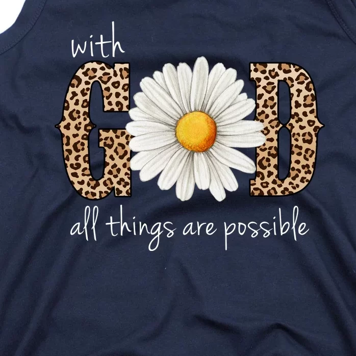 With God All Things Are Possible Sunflower Tank Top