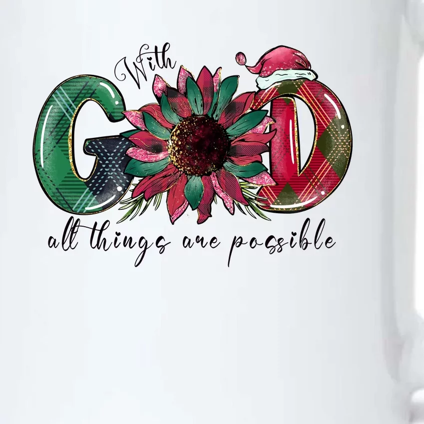 With God All Things Are Posible Black Color Changing Mug