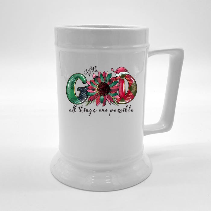 With God All Things Are Posible Front & Back Beer Stein