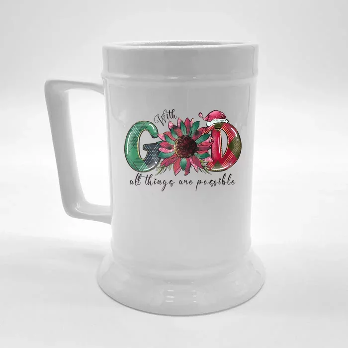 With God All Things Are Posible Front & Back Beer Stein