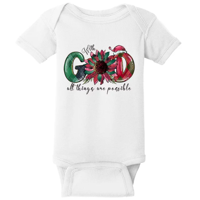 With God All Things Are Posible Baby Bodysuit