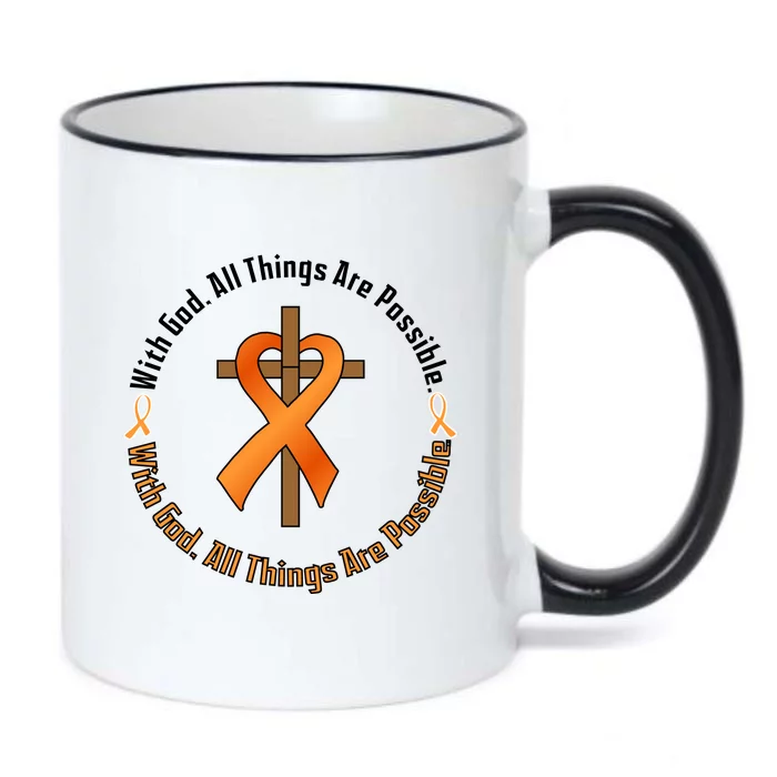 With God All Things Are Possible Multiple Sclerosis Awareness Black Color Changing Mug