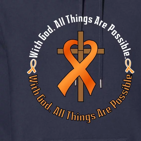 With God All Things Are Possible Multiple Sclerosis Awareness Premium Hoodie