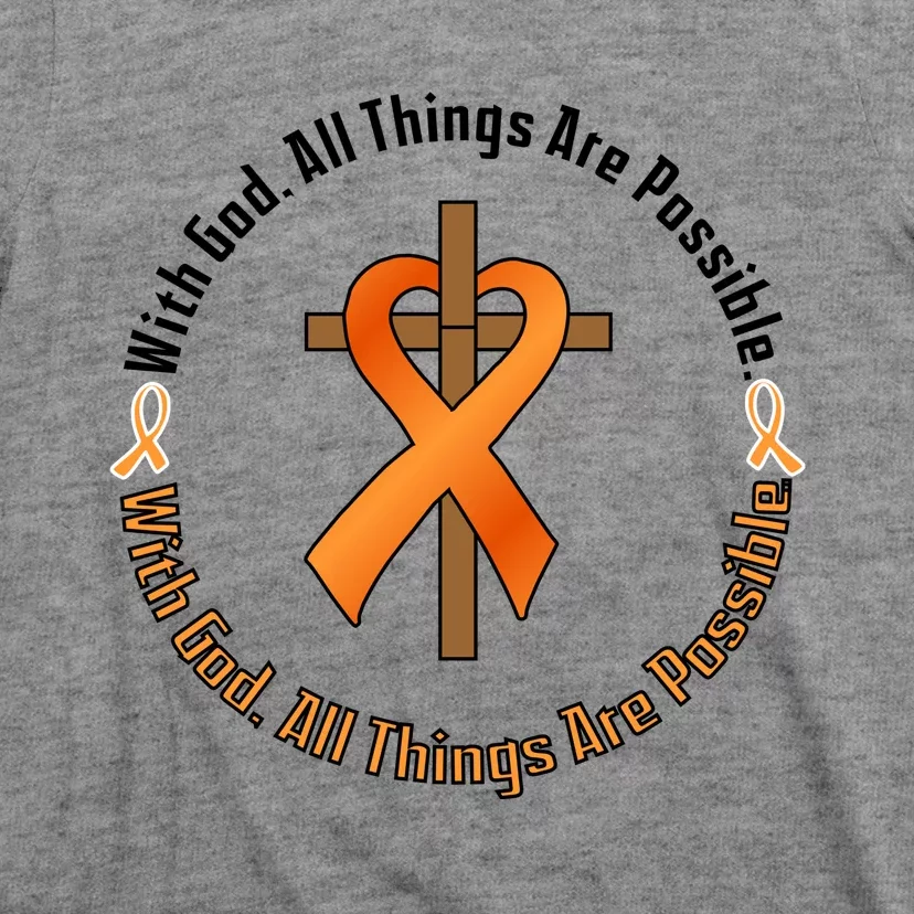 With God All Things Are Possible Multiple Sclerosis Awareness T-Shirt