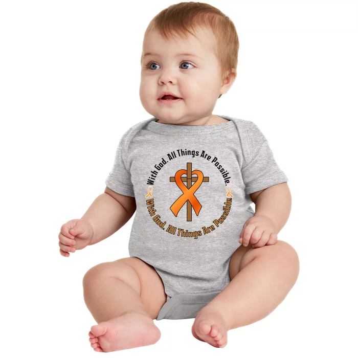 With God All Things Are Possible Multiple Sclerosis Awareness Baby Bodysuit