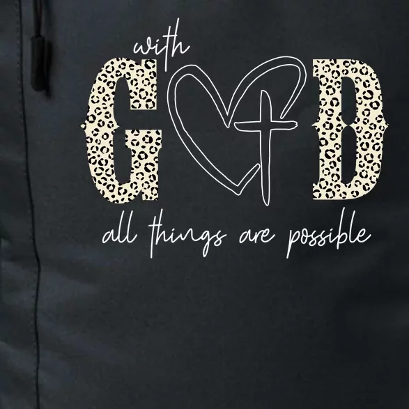 With God All Things Are Possible Cross Heart Daily Commute Backpack