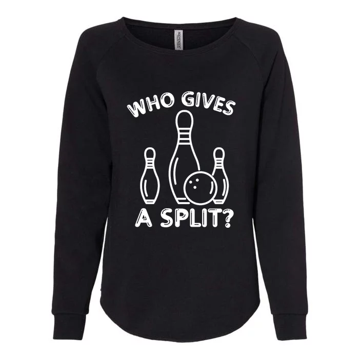 Who Gives A Split Funny Bowling Balls Womens California Wash Sweatshirt