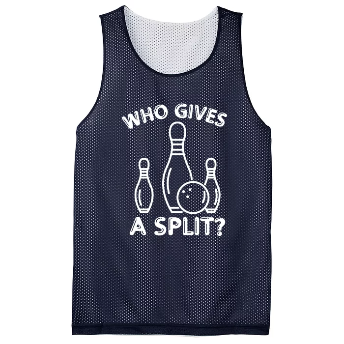 Who Gives A Split Funny Bowling Balls Mesh Reversible Basketball Jersey Tank