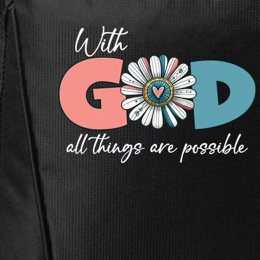 With God All Things Are Possible City Backpack