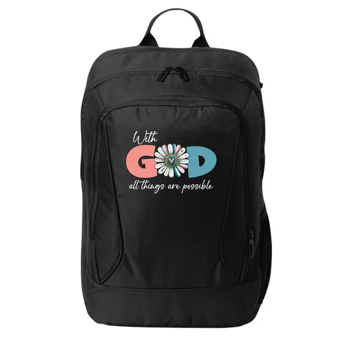 With God All Things Are Possible City Backpack