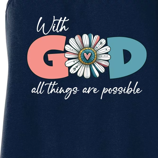 With God All Things Are Possible Women's Racerback Tank