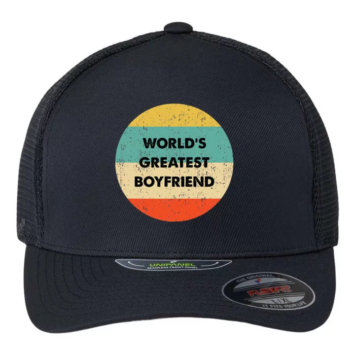 Worlds Greatest Boyfriend Flexfit Unipanel Trucker Cap