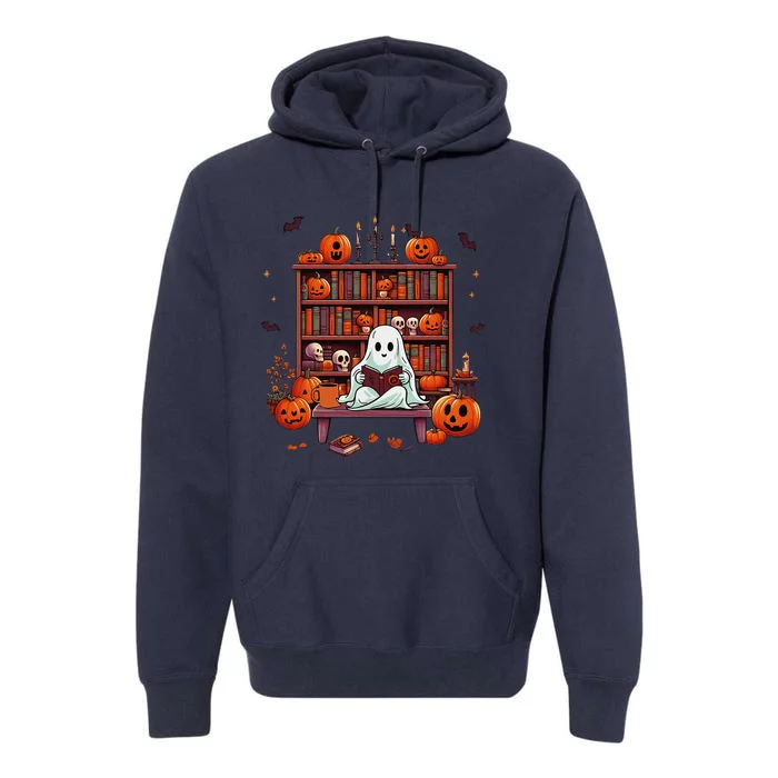 Women Ghost Book Reader Halloween Reading Enthusiast Book Premium Hoodie