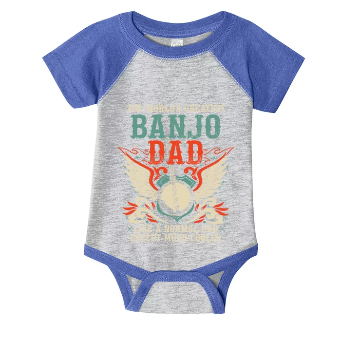 Worlds Greatest Banjo Dad Funny Banjo Player Banjo Lover Funny Gift Infant Baby Jersey Bodysuit