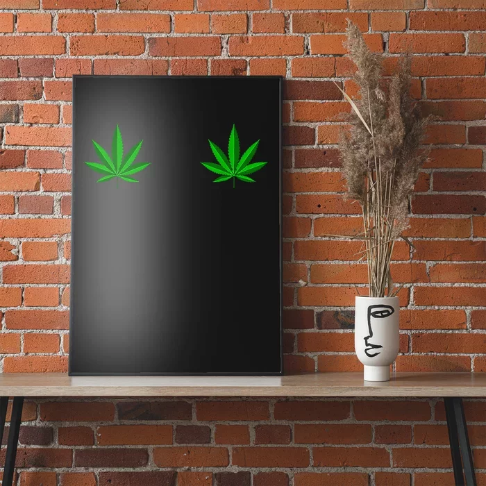 Weed Green Boobs Cannabis Stoner 420 Marijuana Poster