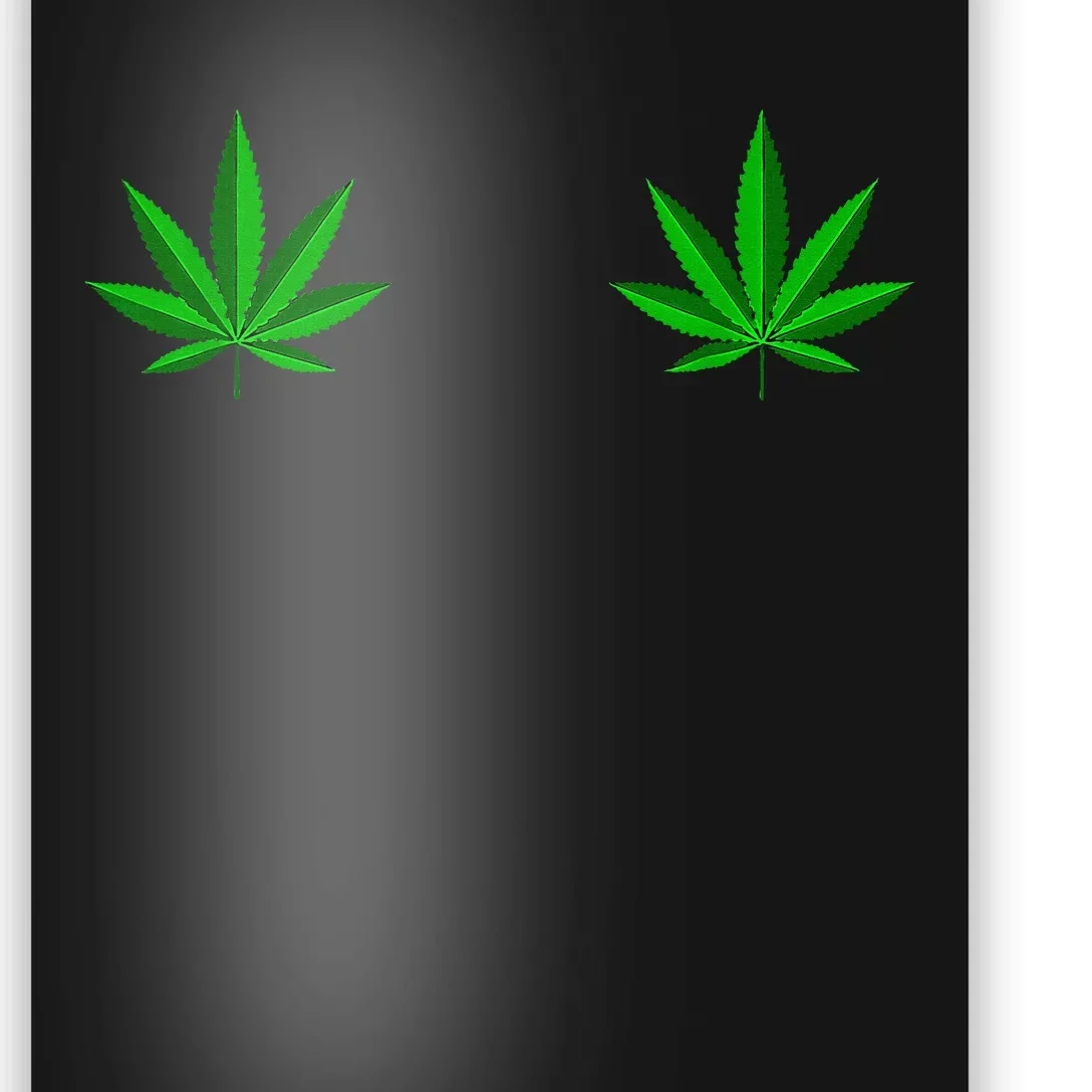 Weed Green Boobs Cannabis Stoner 420 Marijuana Poster