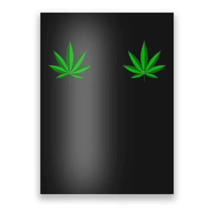 Weed Green Boobs Cannabis Stoner 420 Marijuana Poster