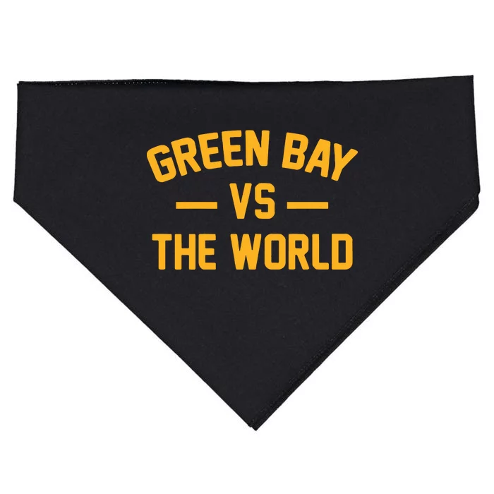 Wisconsin Green Bay Vs The World USA-Made Doggie Bandana