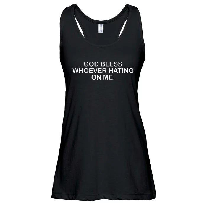 Wo God Bless Whoever Hating On Me Christian Funny Ladies Essential Flowy Tank