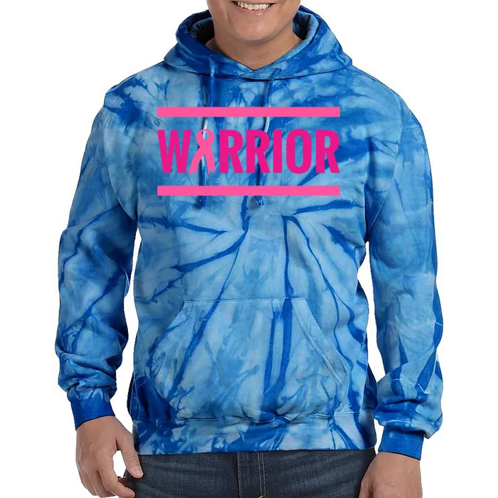 Warrior Gift Breast Cancer Awareness Ribbon Gift Fighter Warrior Gift Tie Dye Hoodie