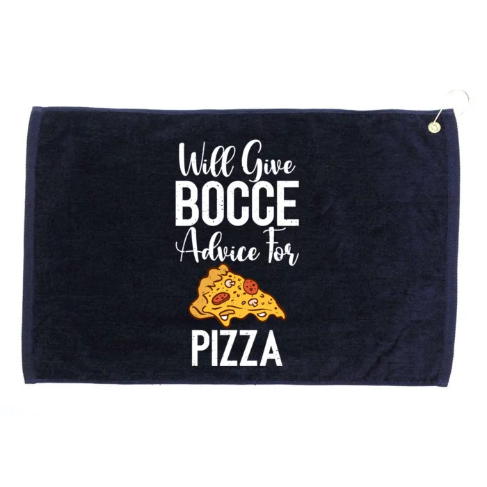 Will Give Bocce Advice For Pizza Lover Bocce Ball Meaningful Gift Grommeted Golf Towel