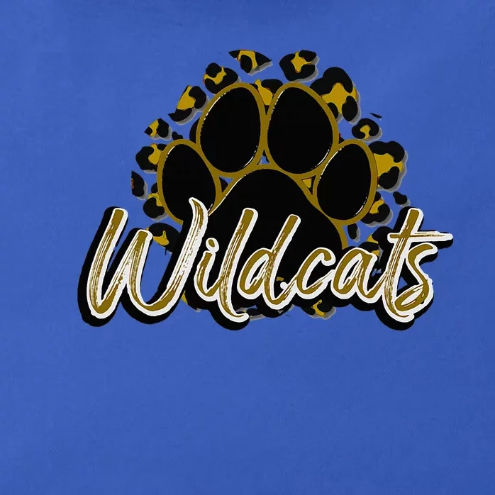 Wildcats Gold Black Cheetah School Sports Fan Team Spirit Zip Tote Bag