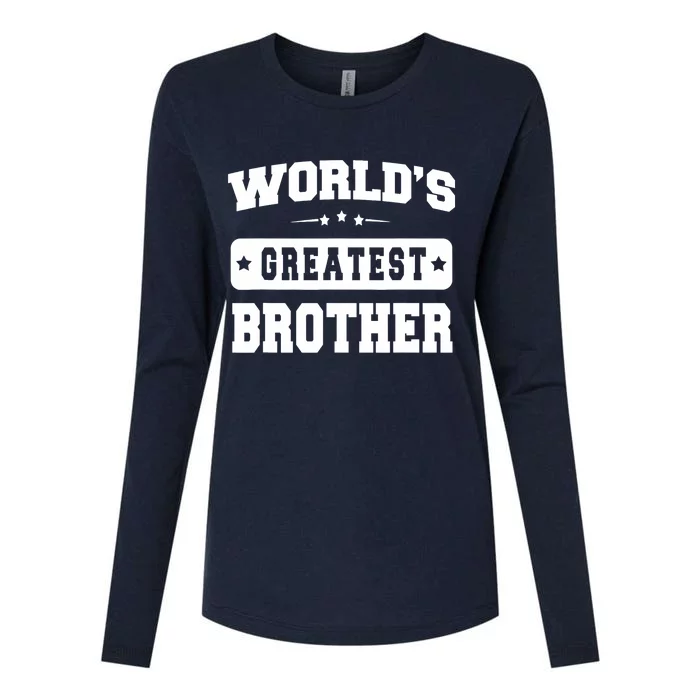 World's Greatest Brother Relative Sibling Gifts Idea Womens Cotton Relaxed Long Sleeve T-Shirt