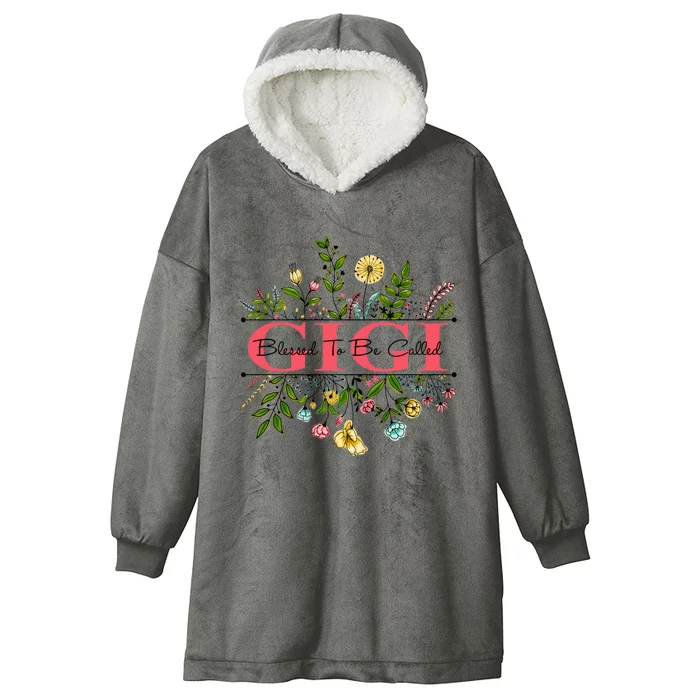 Wildflower Gigi Blessed To Be Called Gigi Colorful Graphic Hooded Wearable Blanket