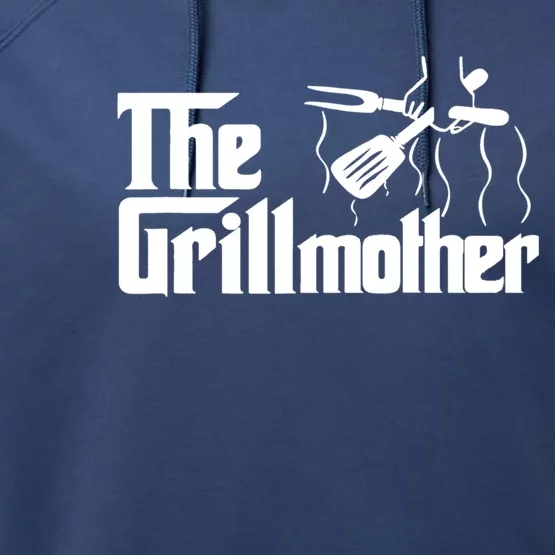 Wo Grillfather Bbq Timer Barbecue Funny Tee Chef Bbq Gift Performance Fleece Hoodie