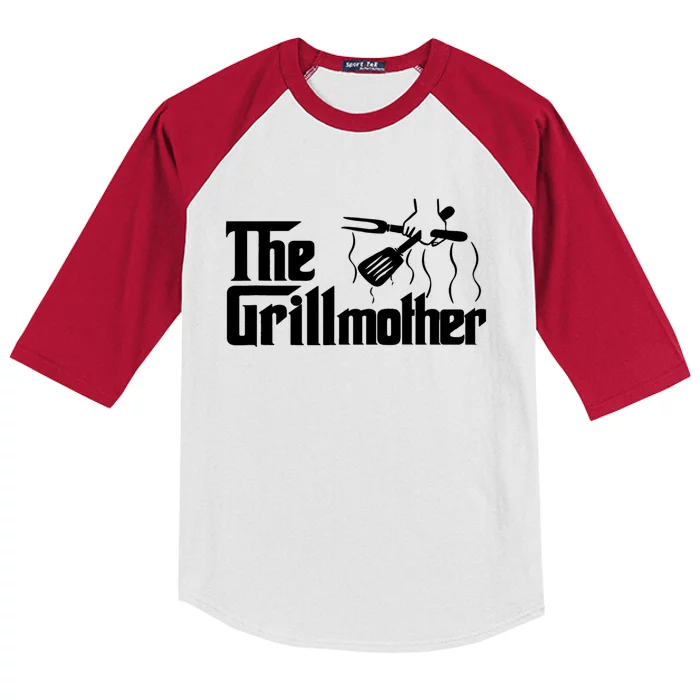 Wo Grillfather Bbq Timer Barbecue Funny Tee Chef Bbq Gift Kids Colorblock Raglan Jersey