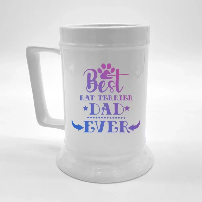 World's Greatest Best Rat Terrier Dog Dad Ever Meaningful Gift Front & Back Beer Stein