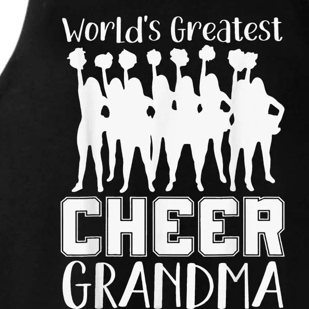 Worlds Greatest Cheer Grandma Funny Cheerleading Cheerleader Ladies Tri-Blend Wicking Tank