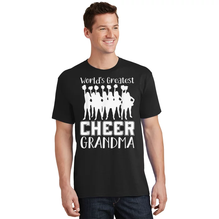 Worlds Greatest Cheer Grandma Funny Cheerleading Cheerleader T-Shirt