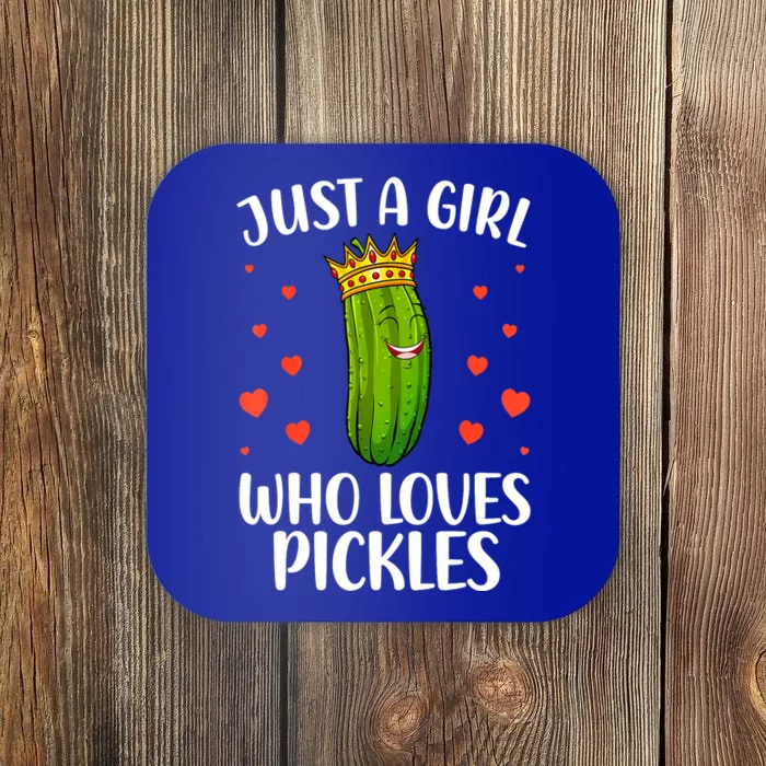 Women Girl Cute Pickle Cucumber Dill Pickle Lovers Gift Coaster