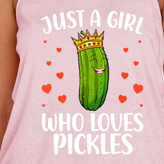 Women Girl Cute Pickle Cucumber Dill Pickle Lovers Gift Women's Knotted Racerback Tank