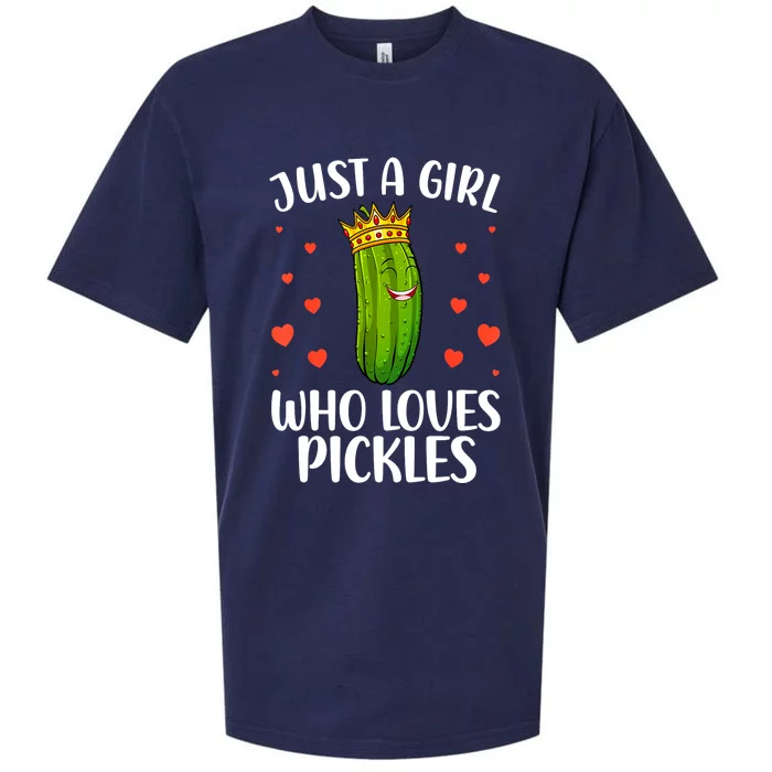 Women Girl Cute Pickle Cucumber Dill Pickle Lovers Gift Sueded Cloud Jersey T-Shirt