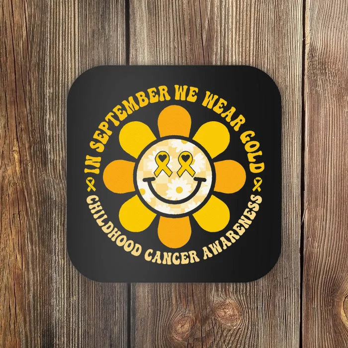 Wear Gold Childhood Cancer Awareness Warrior Fight Hippie Coaster