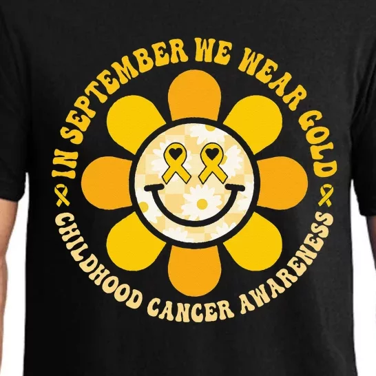 Wear Gold Childhood Cancer Awareness Warrior Fight Hippie Pajama Set