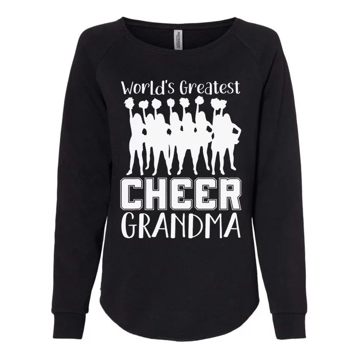 Worlds Greatest Cheer Grandma Funny Cheerleading Cheerleader Womens California Wash Sweatshirt