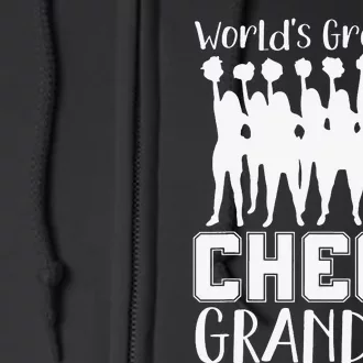 Worlds Greatest Cheer Grandma Funny Cheerleading Cheerleader Full Zip Hoodie