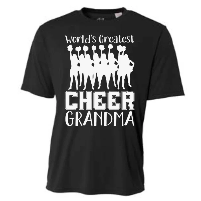 Worlds Greatest Cheer Grandma Funny Cheerleader Cooling Performance Crew T-Shirt