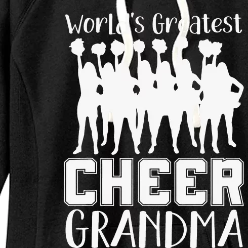 Worlds Greatest Cheer Grandma Funny Cheerleader Women's Fleece Hoodie